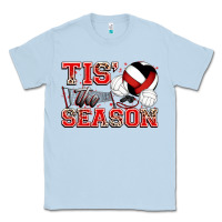 Dusty Blue tis' the season volleyball Classic Tee - Zillion Design Studio