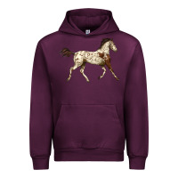 Mauve Wine Appaloosa Horse Urban Hoodie - LillyAllenDesigns