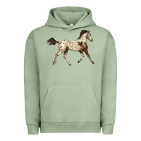 Pigment Oil Green Appaloosa Horse Urban Hoodie - LillyAllenDesigns