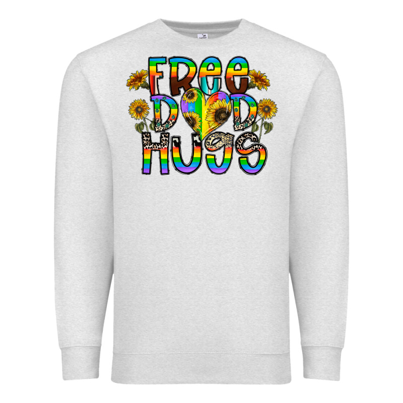 Free Dad Hugs Premium Sweatshirt by CowhideDigitalArt | Teevron