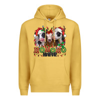 Antique Gold ho ho ho heifer christmas heifers Premium Hoodie - Jasminsmagicworld