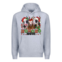 Heather Grey ho ho ho heifer christmas heifers Premium Hoodie - Jasminsmagicworld