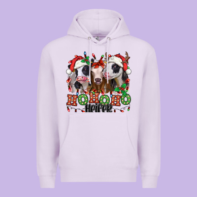 Ho Ho Ho Heifer Christmas Heifers Premium Hoodie Designed By Jasminsmagicworld