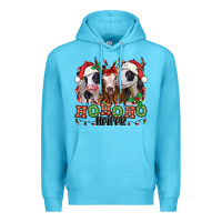 Ocean Blue ho ho ho heifer christmas heifers Premium Hoodie - Jasminsmagicworld