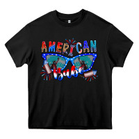 Black American babe Heavy Core Tee - CowhideDigitalArt