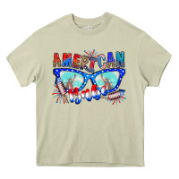 Mossy American babe Heavy Core Tee - CowhideDigitalArt