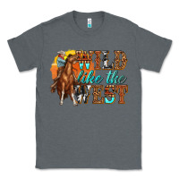 Charcoal Heather wild like west Classic Tee - texasbilliewilder