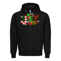Black christmas joy elf Zipper Hoodie - Zillion Design Studio
