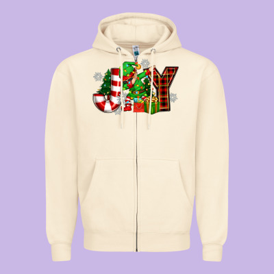 Christmas Joy Elf Zipper Hoodie Designed By Zillion Design Studio