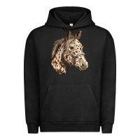 Pigment Black appaloosa horse Urban Hoodie - LillyAllenDesigns