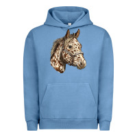 Pigment Pebble Blue appaloosa horse Urban Hoodie - LillyAllenDesigns