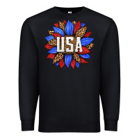 Black american sunflower Premium Sweatshirt - HRA Design Shop