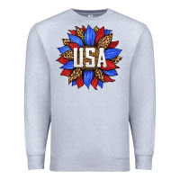 Heather Grey american sunflower Premium Sweatshirt - HRA Design Shop