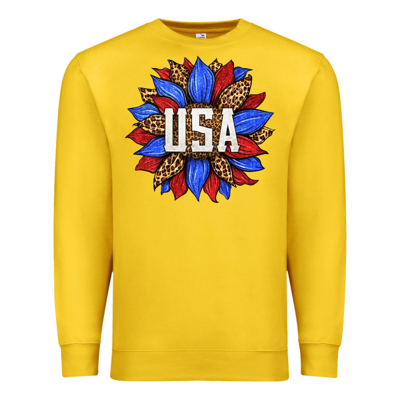 American Sunflower Premium Sweatshirt by HRA Design Shop | Teevron