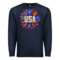 Navy american sunflower Premium Sweatshirt - HRA Design Shop