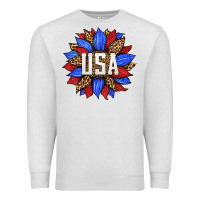 Oatmeal Heather american sunflower Premium Sweatshirt - HRA Design Shop