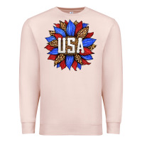 Pale Pink american sunflower Premium Sweatshirt - HRA Design Shop