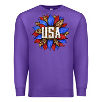 Purple american sunflower Premium Sweatshirt - HRA Design Shop