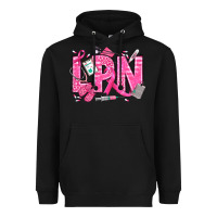 Black Breast Cancer LPN Licensed Practical Nurse Heavyweight Hoodie - texasbilliewilder