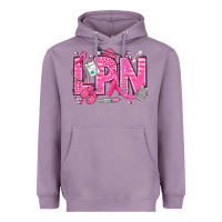 Lavender Breast Cancer LPN Licensed Practical Nurse Heavyweight Hoodie - texasbilliewilder