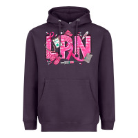 Plum Breast Cancer LPN Licensed Practical Nurse Heavyweight Hoodie - texasbilliewilder