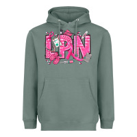 Sage Breast Cancer LPN Licensed Practical Nurse Heavyweight Hoodie - texasbilliewilder
