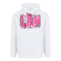 White Breast Cancer LPN Licensed Practical Nurse Heavyweight Hoodie - texasbilliewilder