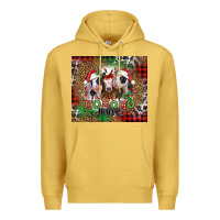 Antique Gold ho ho ho heifer Christmas heifers Premium Hoodie - Jasminsmagicworld