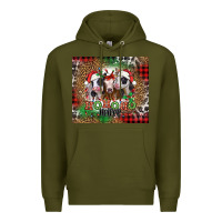 Army Green ho ho ho heifer Christmas heifers Premium Hoodie - Jasminsmagicworld