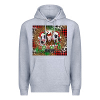 Heather Grey ho ho ho heifer Christmas heifers Premium Hoodie - Jasminsmagicworld