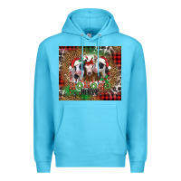 Ocean Blue ho ho ho heifer Christmas heifers Premium Hoodie - Jasminsmagicworld
