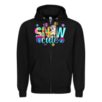 Black snow cute witc unicorn Zipper Hoodie - Zillion Design Studio