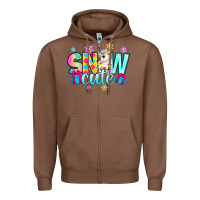 Chestnut snow cute witc unicorn Zipper Hoodie - Zillion Design Studio