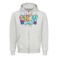 Dove Grey snow cute witc unicorn Zipper Hoodie - Zillion Design Studio