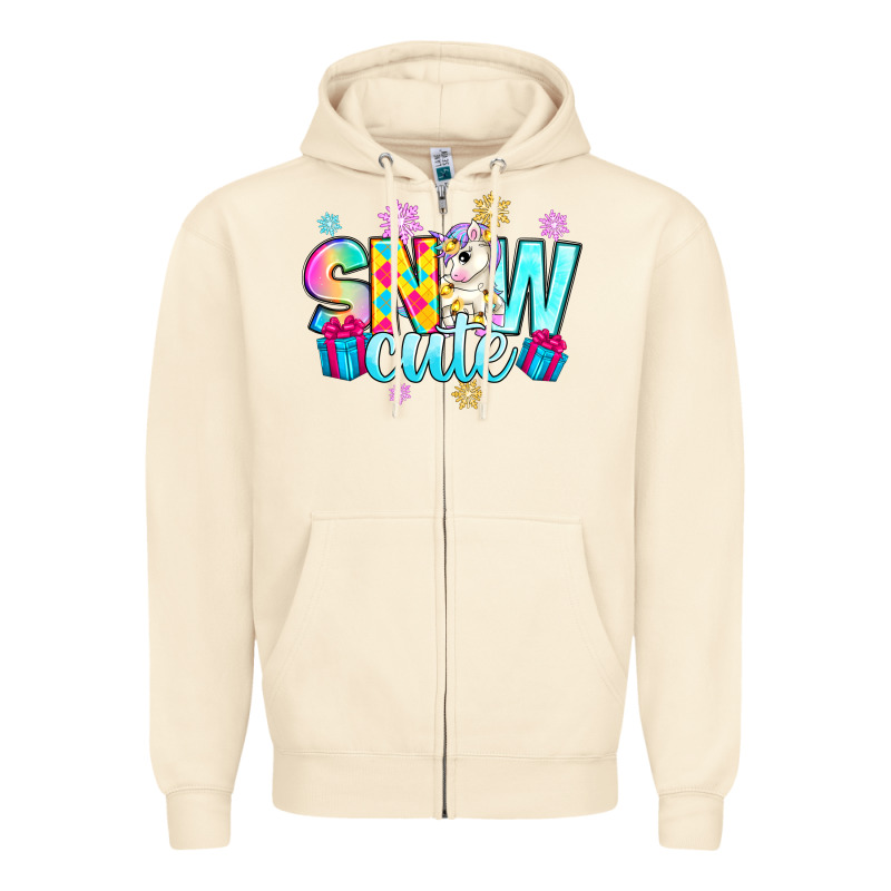 Snow Cute Witc Unicorn Zipper Hoodie by Zillion Design Studio | Teevron