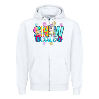 White snow cute witc unicorn Zipper Hoodie - Zillion Design Studio