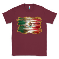 Burgundy mexican flag with leopard Classic Tee - RanaPortraitStore