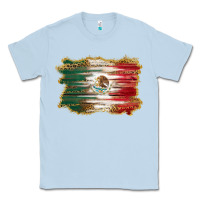 Dusty Blue mexican flag with leopard Classic Tee - RanaPortraitStore