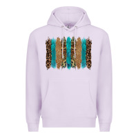 Lilac glitter turqoise leopard tooled leather background Premium Hoodie - RanaPortraitStore
