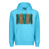 Ocean Blue glitter turqoise leopard tooled leather background Premium Hoodie - RanaPortraitStore