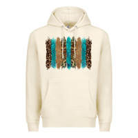 Tofu glitter turqoise leopard tooled leather background Premium Hoodie - RanaPortraitStore