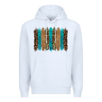 White glitter turqoise leopard tooled leather background Premium Hoodie - RanaPortraitStore
