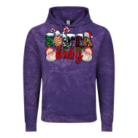 Cloud Purple santa baby with santa and christmas tree cake Vintage Hoodie - AdoDesignShop