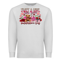 Just  Girl Who Loves Valentines Day Premium Sweatshirt | Teevron