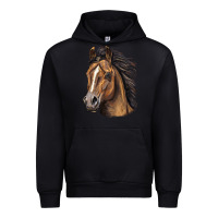 Black quarter horse portrait Urban Hoodie - LillyAllenDesigns