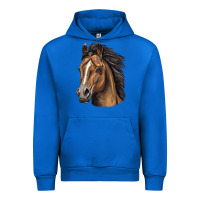 Cobalt quarter horse portrait Urban Hoodie - LillyAllenDesigns