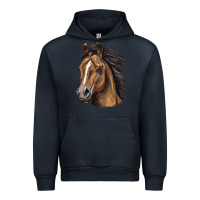 Navy quarter horse portrait Urban Hoodie - LillyAllenDesigns