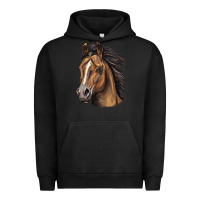 Pigment Black quarter horse portrait Urban Hoodie - LillyAllenDesigns