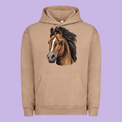 Quarter Horse Portrait Urban Hoodie Designed By Lillyallendesigns