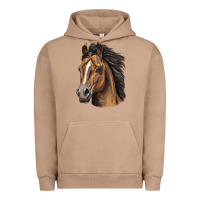 Pigment Burro quarter horse portrait Urban Hoodie - LillyAllenDesigns